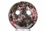 Polished Rhodonite Sphere - Madagascar #261486-1